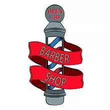 Plechová cedule BARBERSHOP