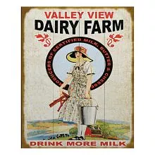 Plechová cedule DAIRY FARM