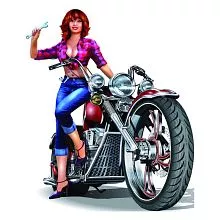 Plechová cedule MOTORBIKE