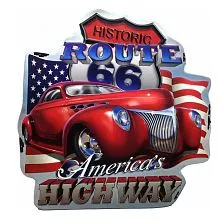 Plechová cedule ROUTE 66