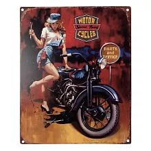 Plechová cedule MOTOR CYCLES