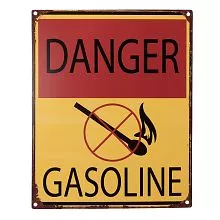 Plechová cedule DANGER GASOLINE