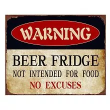 Plechová cedule WARNING