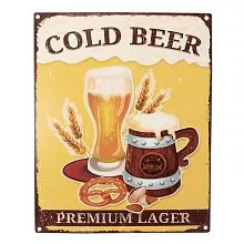 Plechová cedule COLD BEER