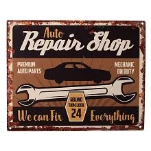 Plechová cedule REPAIR SHOP 25*1*20 cm