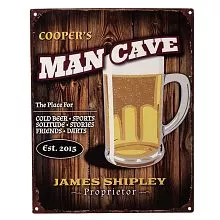 Plechová cedule MAN CAVE 20x25 cm