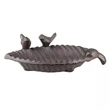 Kovové krmítko nebo pítko pro ptáčky LEAF 19x10x5 cm