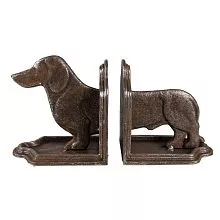 Levá a pravá zarážka na knihy DOG DACHSHUND 23x8x13 cm