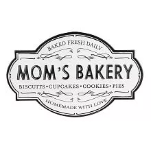 Plechová cedule MOMS BAKERY 48x1x30 cm