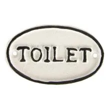 Kovová cedulka TOILET