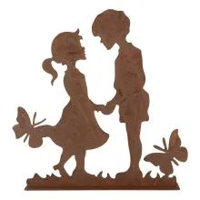 Dekorativní figurka chlapce a dívky 25x5x25 cm