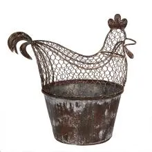 Kovový košík CHICKEN 39x39x25 cm
