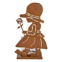 Tealight Holder 18x13x31 cm Brown Metal 6Y6097