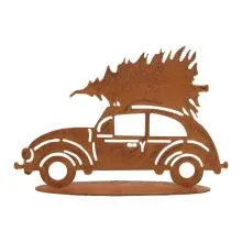 Christmas Decoration Figurine Car 27x8x19 cm Brown Metal 6Y6101