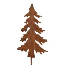 Garden Stake Christmas Tree 6x1x34 cm Brown Metal 6Y6117