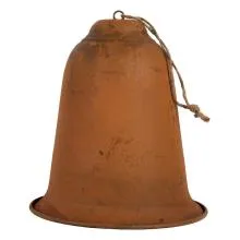 Christmas Decoration Figurine Bell Ø 15x17 cm Brown Metal 6Y6146