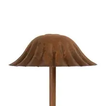 Hnědá kovová dekorativní houba na zápich do zahrady Ø 14×41 cm