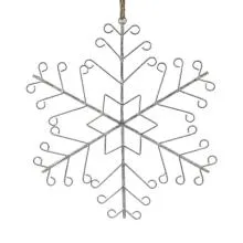 Dekorativní kovová ozdoba SNOWFLAKE 43x1x48 cm