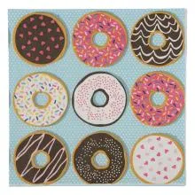 Papírové ubrousky DONUTS (20 kusů v balení) 33x33 cm