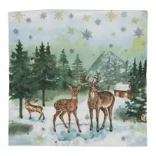 Papírové ubrousky DEERS (20 kusů v balení) 33x33 cm