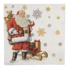 Papírové ubrousky SANTA (20 kusů v balení) 33x33 cm