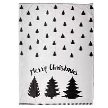 Polyesterový pléd BLACK & WHITE X-MAS 130x170 cm