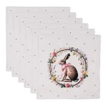 Textilní ubrousky EASTER WHISPERS COLLECTION - sada 6 kusů 40x40 cm