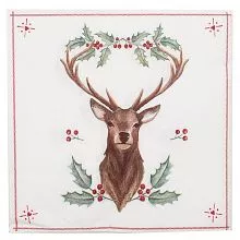 Papírové ubrousky HOLLY CHRISTMAS (20 kusů v balení)