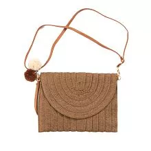 Letní kabelka do ruky i přes rameno BROWN 27*20 cm