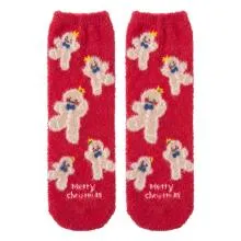 Christmas socks Red Polyester