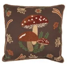 Polštář s výplní MUSHROOMS 40x40x4 cm
