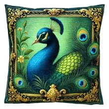 Polštář s výplní PEACOCK 45x45x4 cm