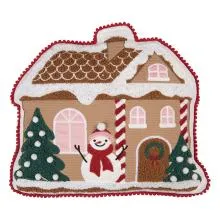 Polštář s výplní GINGERBREAD HOUSE 40x36x4 cm