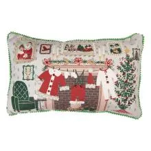 Decorative Cushion 50x35x4 cm Beige Polyester