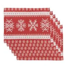 Textilní prostírání SNOWFLAKE - sada 6 kusů