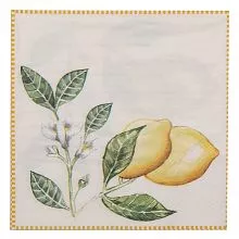 Papírové ubrousky LEMONS AND LEAFS (20 kusů v balení)