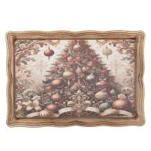 Dekorativní plastový tác NATURAL CHRISTMAS 31x22x2 cm