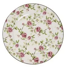 Porcelánový dezertní talíř PINK ROSES Ø 21*2 cm