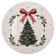 Plastový servírovací talíř TRADITIONAL CHRISTMAS HARMONY Ø 40x1 cm
