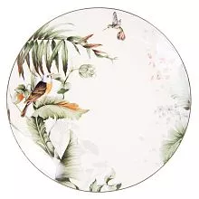 Porcelánový jídelní talíř TROPICAL BIRDS